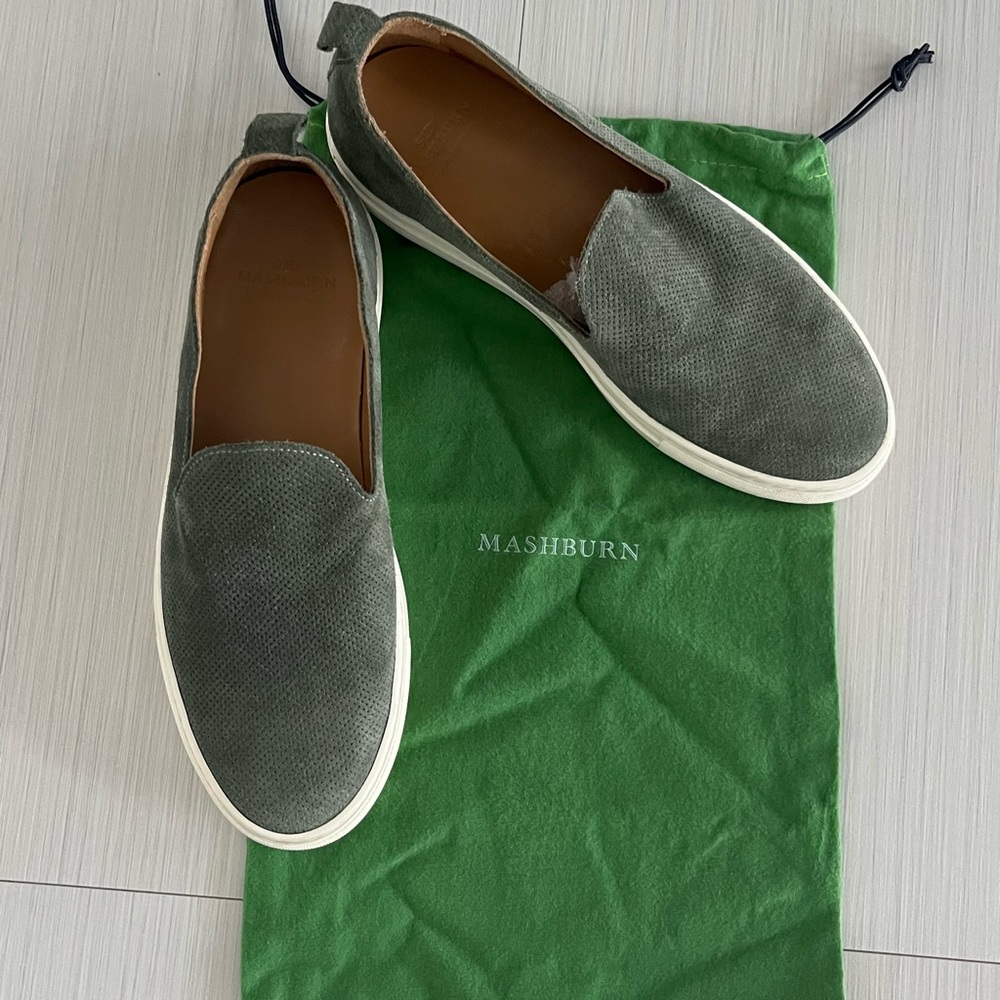 Green Slip-On Sneakers